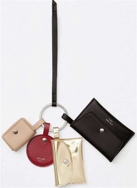 celine keyrings|Celine ladies straps.